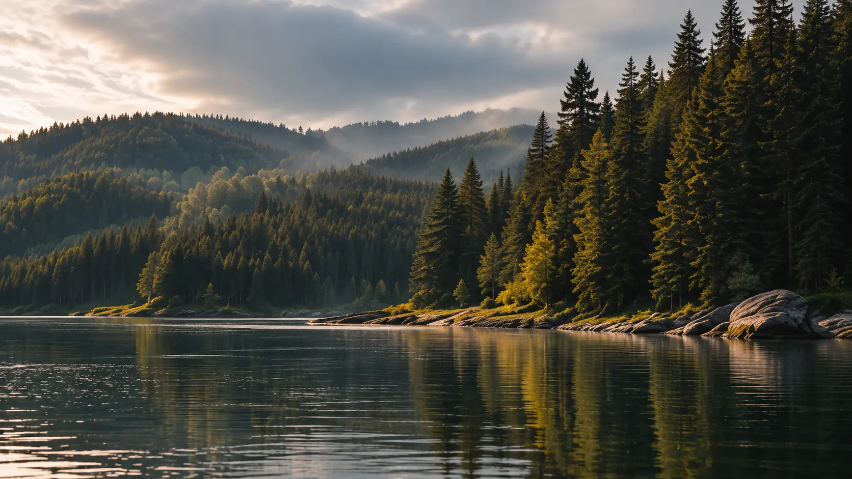 A learner looking across a forested mountain landscape